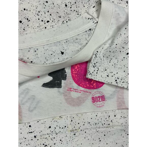 VTG 1991 Luke Perry Beverly Hills 90210 Reverse print AOP Rare Shirt - Picture 4 of 11